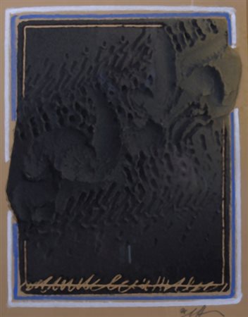 FERRARI AGOSTINO (Milano 1938) "Senza titolo" 1996 tecnica mista e sabbia su...