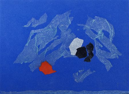 TURCATO GIULIO (Mantova 1912 - Roma 1995) "Senza titolo" olio e sabbia su...