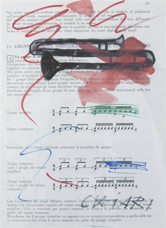 CHIARI GIUSEPPE (Firenze 1926 - Firenze 2007) "Senza titolo" tecnica mista su...