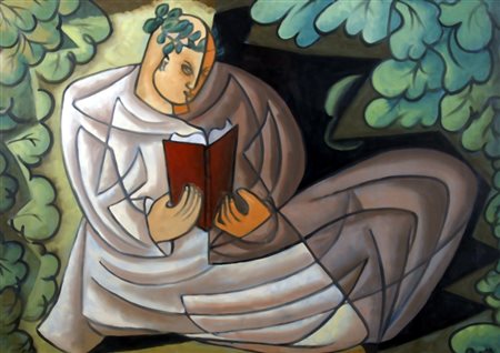 ORIANI PIPPO (Torino 1909 - Torino 1972) "Poeta" 1959 circa olio su tela...