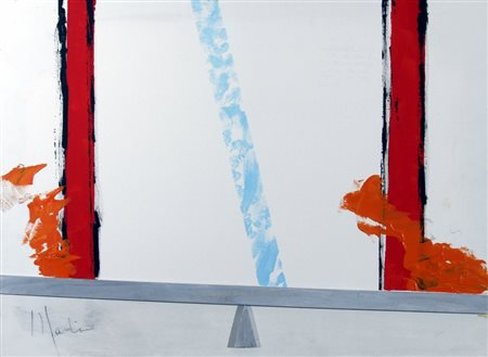 MONDINO ALDO (Torino 1938 - Torino 2005) "Bilancia" anni '70 tecnica mista su...