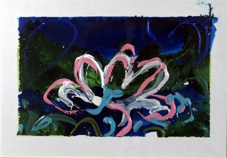 SCHIFANO MARIO (Homs 1934 - Roma 1998) "Senza titolo" anni '80 smalto ed...