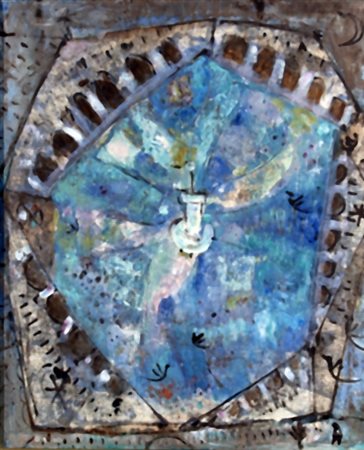 ROGNONI FRANCO (Milano 1913 - Milano 1999) "Chiostro" 1969 olio su tela...