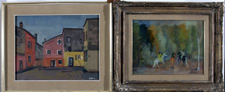 LOTTO DI 2 OPERE "LOTTO DI 2 OPERE: A) "Cavalli e cavalieri", B)...