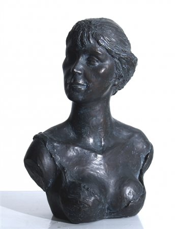 MOTTI GIUSEPPE (Arena Po' 1908 - Milano 1988) "Volto" fusione in bronzo, es....