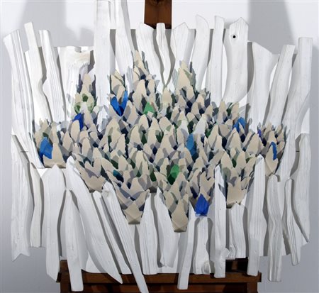 BESSARONE MARIO (Gorizia 1937) "Senza titolo" 1992 tecnica mista e collage su...