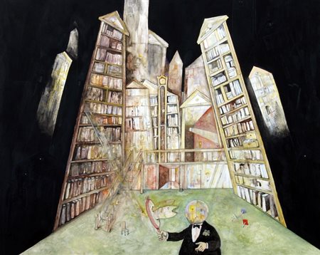 POSSENTI GIOVANNI "Senza titolo" olio su tavola