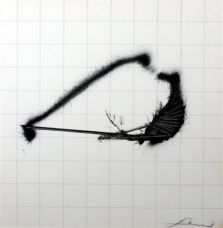 SCANAVINO EMILIO (Genova 1922 - Milano 1986) "Interrotto" acrilico su...