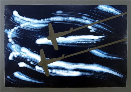 ANGELI FRANCO (Roma 1935 - Roma 1988) "Turbolenza" 1988 smalto e olio su tela...