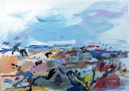 TRECCANI ERNESTO (Milano 1920 - Milano 2009) "Paesaggio" 1997 olio su tela...