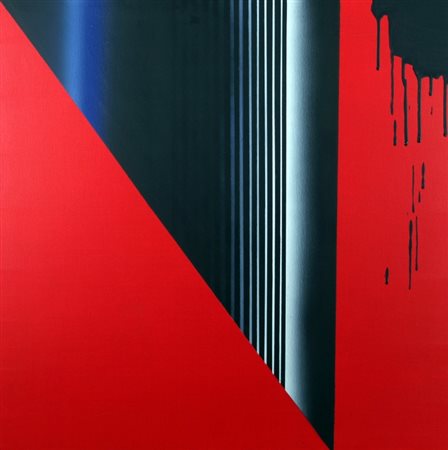 FINZI ENNIO (Venezia 1931) "Luce contro" olio su tela Firma e titolo al...