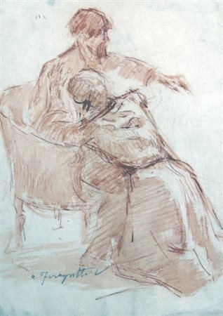 LOTTO DI 2 OPERE "Lotto di 2 opere" "A) Carlo Agazzi (1870 - 1922), "Cavallo...