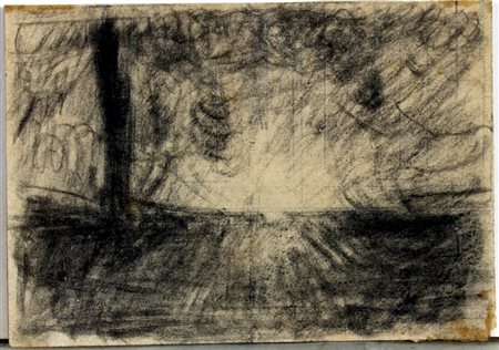 VOLPEDO PELLIZZA "Il sole" 1906 carboncino su carta Firma al retro. Opera...