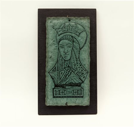 EDWIN WALTER BURGERUn pannello di cristallo di forte spessore inciso alla...