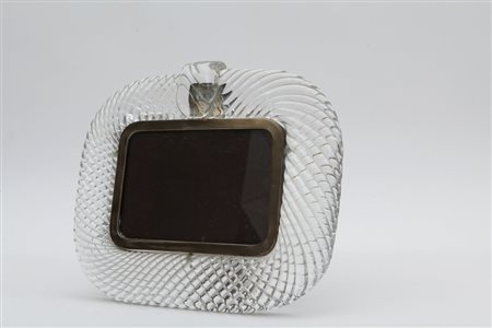 BAROVIER & TOSO Un portaritratti, anni "70. Ottone, vetro ritorto. Marcato...