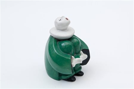 ROBJUn calamaio in porcellana, anni "20. Marcato 'Robj Paris'Altezza cm 12.