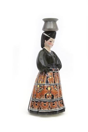 ELENA SCAVINI"Abruzzese", ceramica LENCI n°467, 1936. Marcata "Lenci torino...