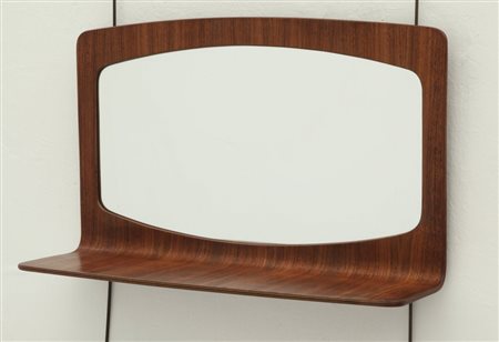 FRANCO CAMPO, CARLO GRAFFI uno specchio da parete con mensola per HOME, 1958....