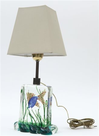 CENEDESE, MuranoUna lampada da tavolo, anni "60. Vetro sommerso, ottone,...