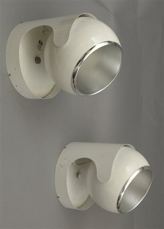 LUCI (Editore)due lampade a parete "PL402", anni "60. Lamiera verniciata,...