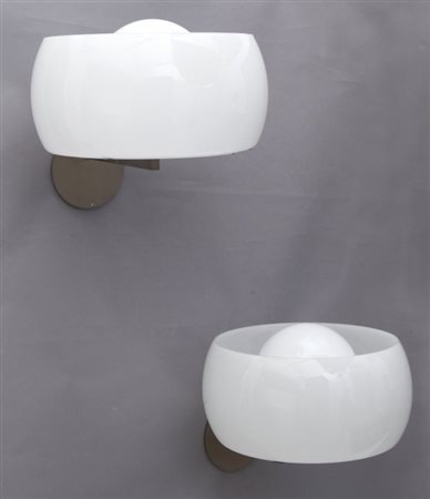 VICO MAGISTRETTIDue lampade a parete "Clinio" per ARTEMIDE, 1961. Ottone...