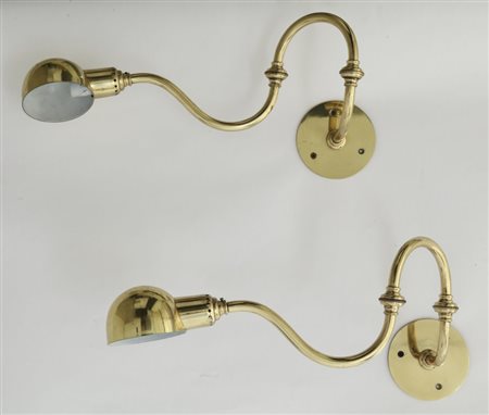 LUIGI CACCIA DOMINIONIDue lampade a parete Ottone. Lunghezza alla massima...
