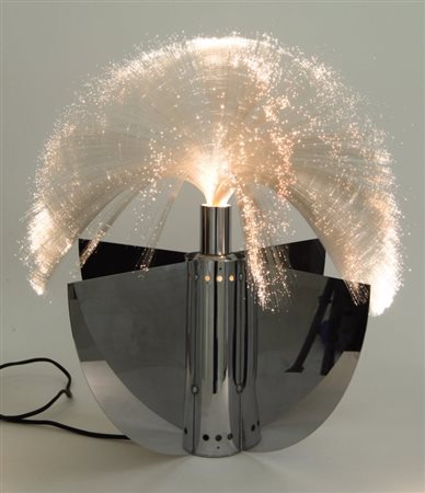 JURGEN FISHERUna lampada da tavolo "8 ½" per ZANOTTA, 1969. Metallo cromato,...