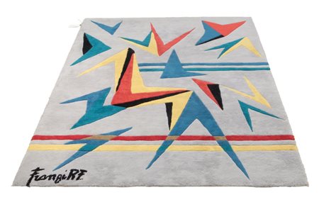 FRANGI R. F.Un tappeto per GALIMBERTI, anni "70. Pura lana. Cm 240 x 170.