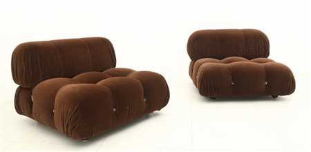 MARIO BELLINI Due poltrone della serie "Camaleonda" per B&BITALIA, 1970....