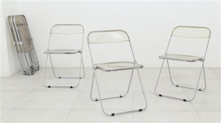 GIANCARLO PIRETTISei sedie "Plia" per ANONIMA CASTELLI, 1970. Acciaio...