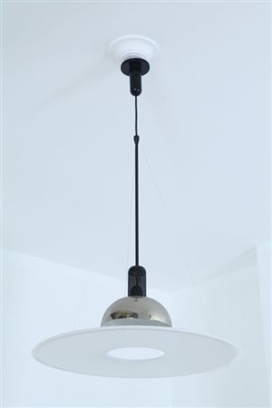 ACHILLE CASTIGLIONIUna lampada a sospensione "Frisbi" per FLOS, 1978. Acciaio...