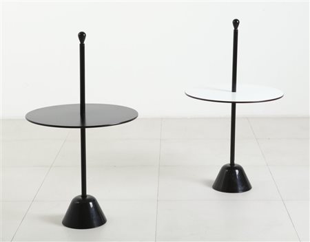 ACHILLE CASTIGLIONIdue tavolini "Servomuto" per ZANOTTA, 1974. Acciaio...