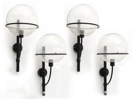 VICO MAGISTRETTIQuattro lampade a parete "Lyndon" per O-LUCE, 1977. Ferro...