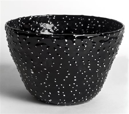 CARLO SCARPA Una coppa "a puntini" per VENINI, 1940.Marcata all'acido "venini...