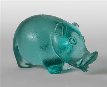 FLAVIO POLI, ARCHIMEDE SEGUSO Figura di cinghiale per SEGUSO VETRI D'ARTE,...