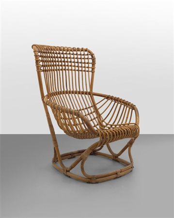 TITO AGNOLIUna poltrona "BP 4" per PIERANTONIO BONACINA, 1963. Malacca,...