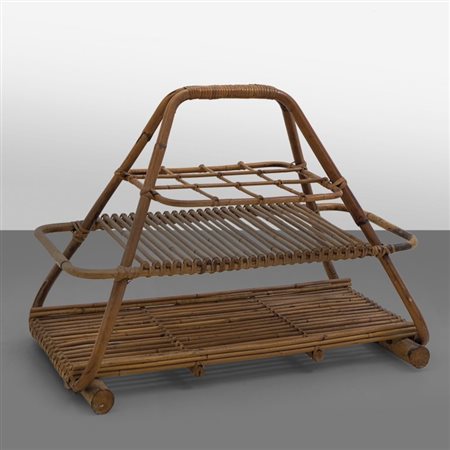 TITO AGNOLI Un cesto-bar "Bc 6" per PIERANTONIO BONACINA, circa 1963. Manila,...