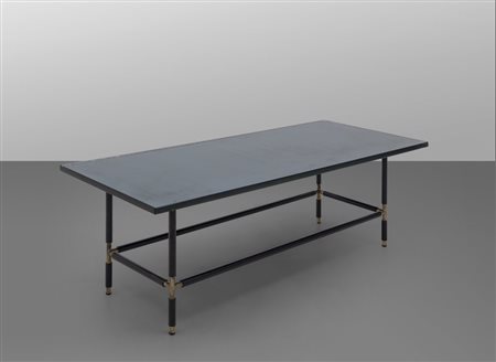 FONTANA ARTEUn tavolino modello "1736", circa 1958. Tubo di acciaio...