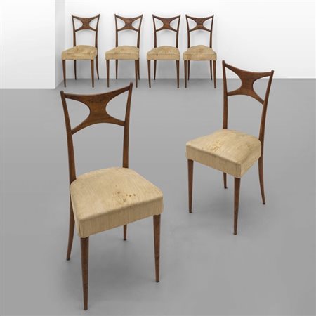 OSVALDO BORSANISei sedie, esecuzione ARREDAMENTI BORSANI, Varedo (modello...