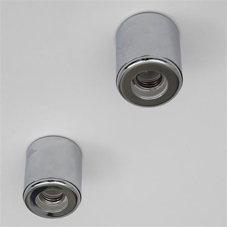 GINO SARFATTI Due lampade a parete o a plafone "SP/13f" per ARTELUCE, 1958....