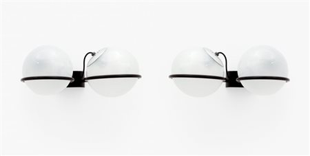 GINO SARFATTI Due lampade da parete "238/2" per ARTELUCE, 1960. Alluminio...
