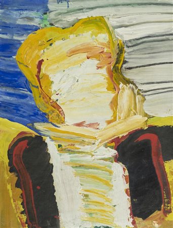 Bengt Lindstrom (Stoccolma 1925 - 2008) Portrait, 1960 Acrilico su tela, cm....