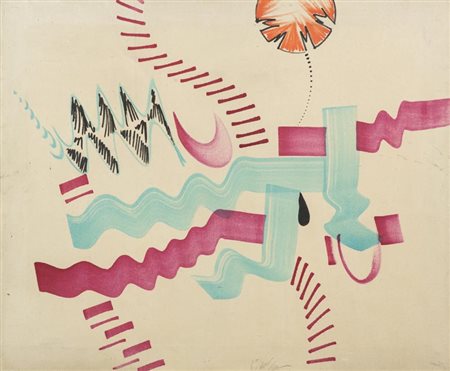 Sergio Dangelo (Milano 1932) Pantone, 1971 Tecnica mista su tela, cm. 50x60...