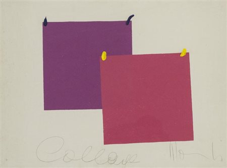 Aldo Mondino (Torino 1938 - 2005) Collage, Olio su tela, cm. 60x80 Firma e...