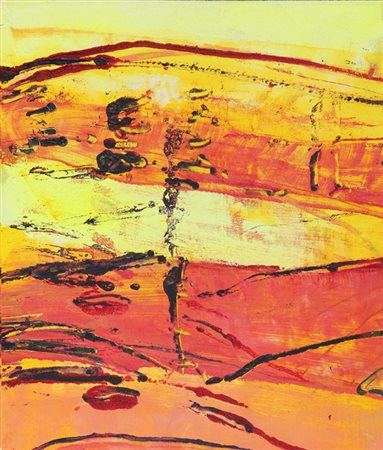 Giovanni FRANGI (Milano 1959-) Zambia, 2001, acrilico su tela, cm. 55.5 x 46,...