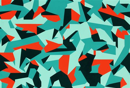 Sergio LOMBARDO (Roma, 1939-) Pittura stocastica, 2006, vinilici su tela, cm....