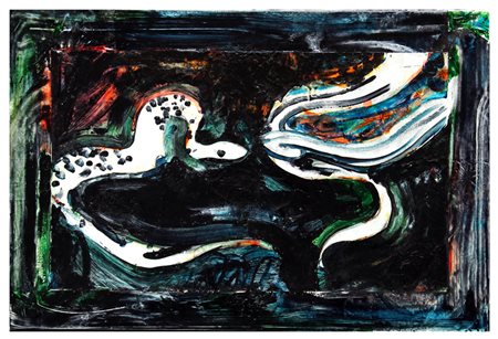 Mario SCHIFANO (Homs 1934-Roma 1998) Serpe, 1989, smalto e acrilico su tela,...