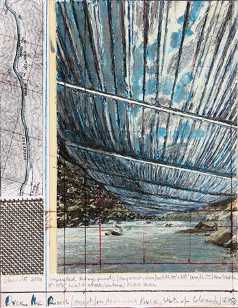 Javacheff CHRISTO (Gabrovo 1935-) Over the river, project for the Arkansas...