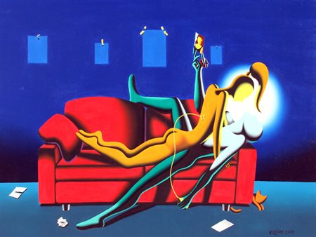 Mark KOSTABI (Los Angeles 1960-) Julie's precious pussy, 2000, olio su tela,...