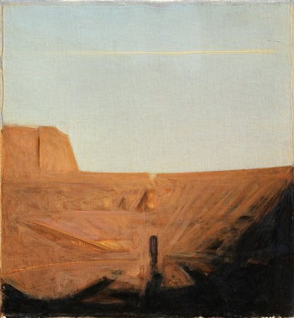Piero GUCCIONE (Scicli 1935-) Piccolo studio per tramonto romano , 1993, olio...
